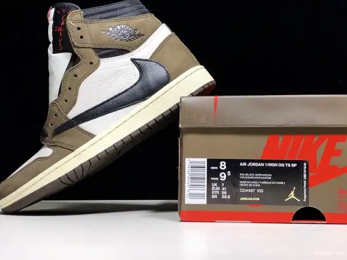 Rep 'Mocha' High CD4487 Scott 1 OG Travis Air Retro 100 Jordan x - 0606